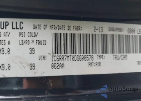 2013 Ram 1500 Sport from USA, damaged, VIN 1C6RR7MT0DS608578